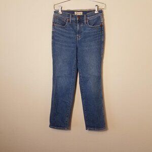 Madewell Jeans Womens 26P 26 Petite Stovepipe Leaside Wash Denim NF714